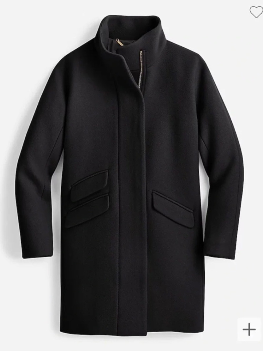 J.Crew Cocoon coat in black Italian stadium-cloth wool blend LIKE NEW